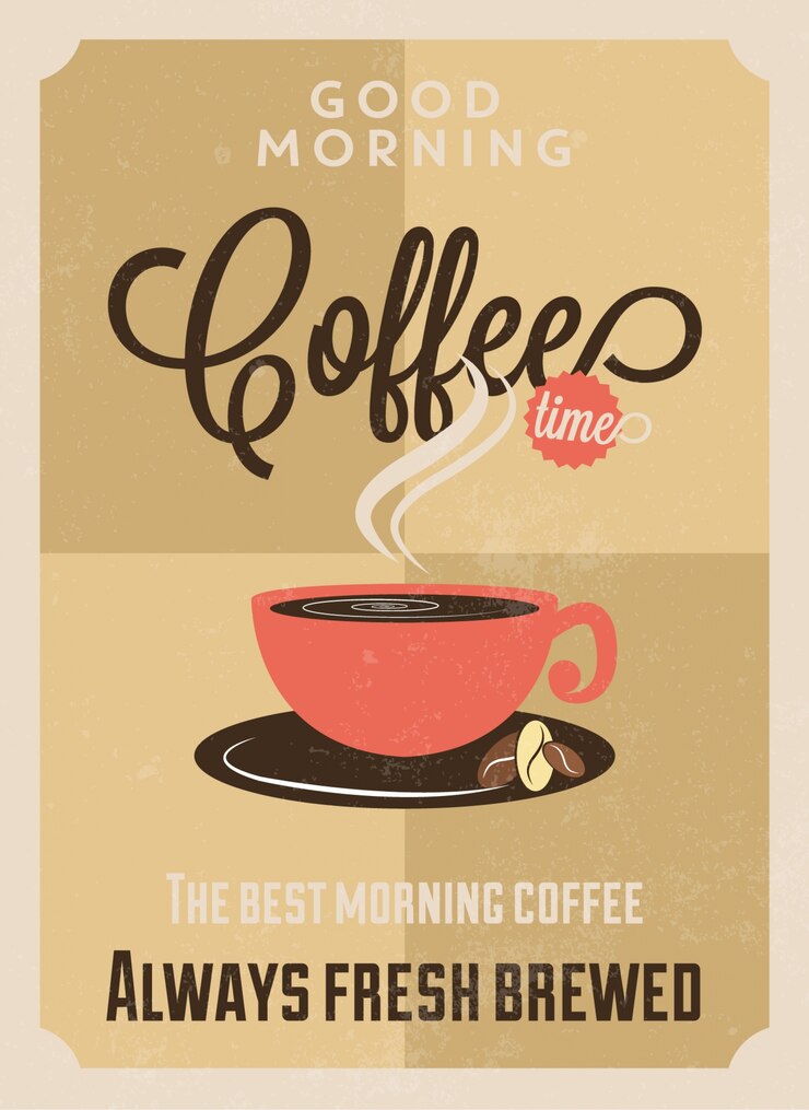 Gratis Vector coffee posterontwerp