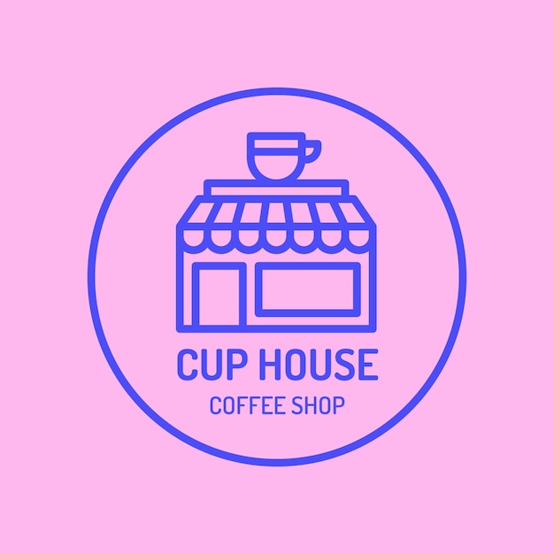 Gratis vector coffee shop template logo