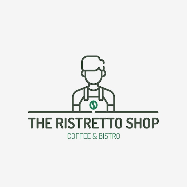 Gratis vector coffee shop template logo