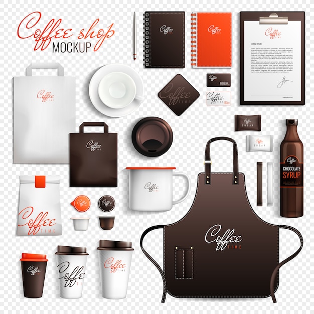 Coffeeshop transparante set