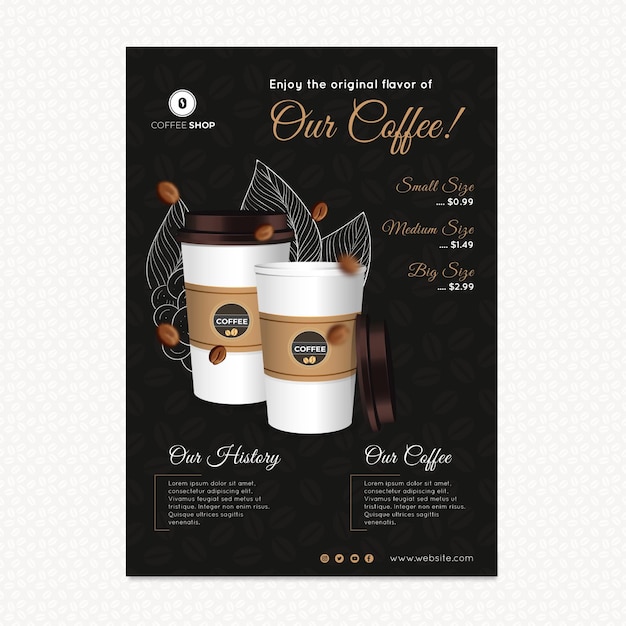 Coffeeshop verticale flyer