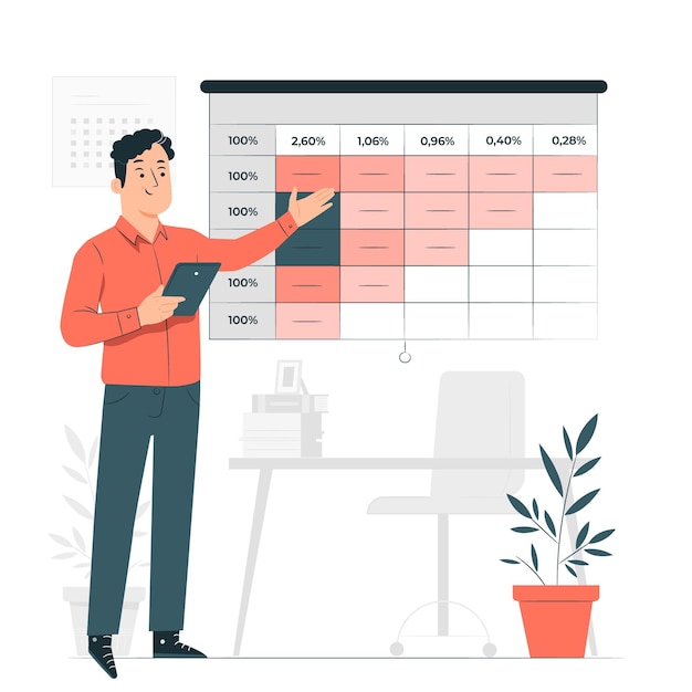 Cohort analyse concept illustratie