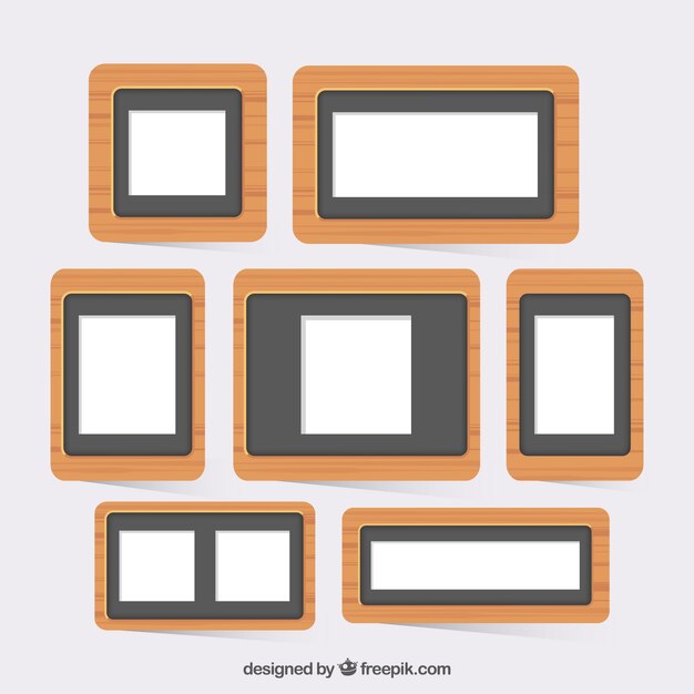 Gratis vector collectie houten frames