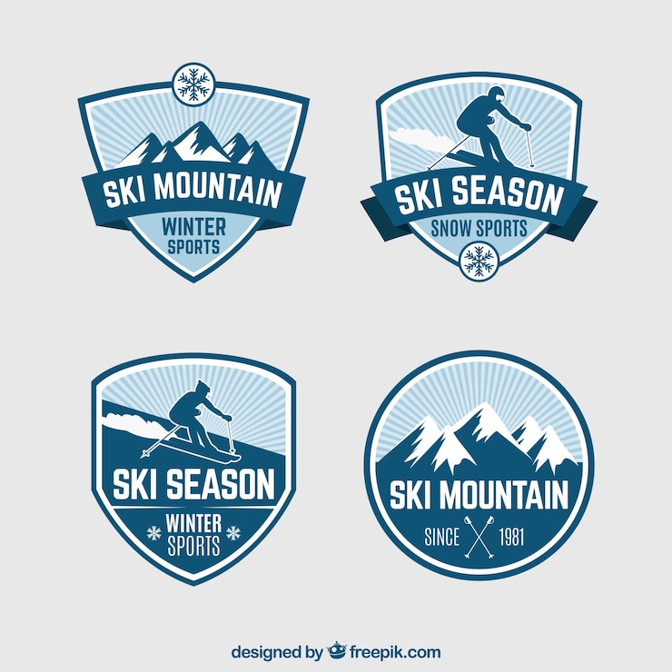 Gratis Vector collectie ski-insignes
