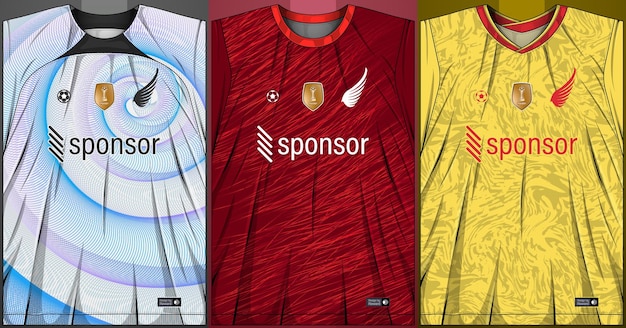 Collectie sportshirts - voetbalshirt voor sublimatie