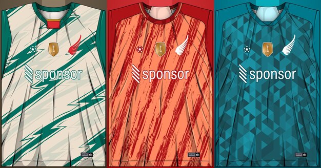 Collectie sportshirts - Voetbaltenue voor sublimatie