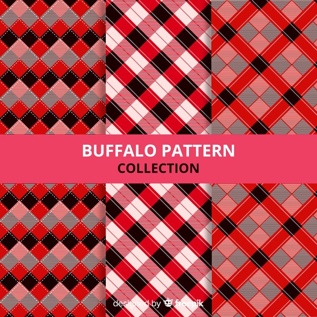 Collectie van buffalo patroon