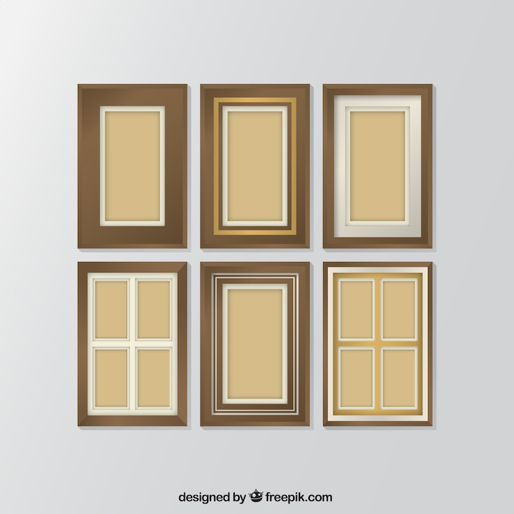 Gratis Vector collectie van decoratieve fotolijsten
