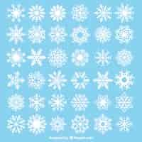 Gratis vector collectie van decoratieve sneeuwvlokken