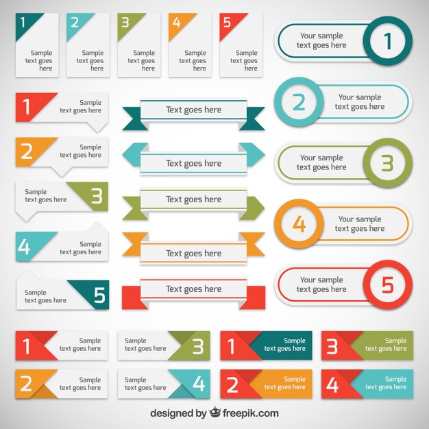 Collectie van infographic banners