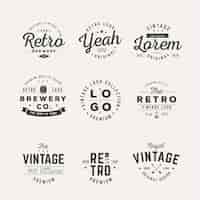 Gratis vector collectie van verschillende vintage logo's