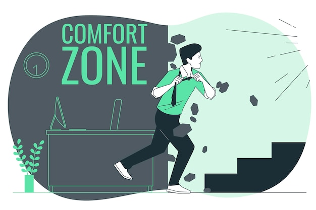 Comfort zone concept illustratie