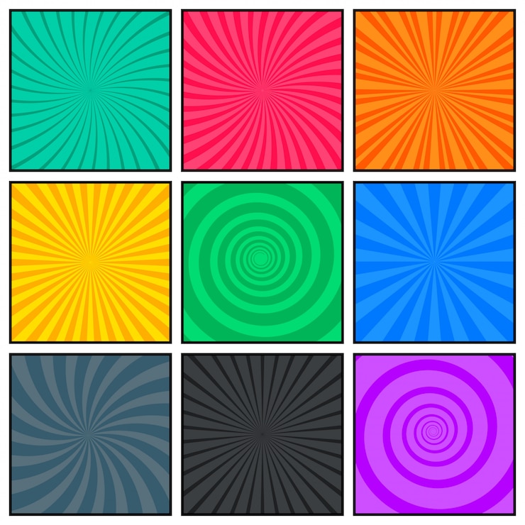 Gratis Vector comic book lege paginasjabloon met verschillende patroonstijl