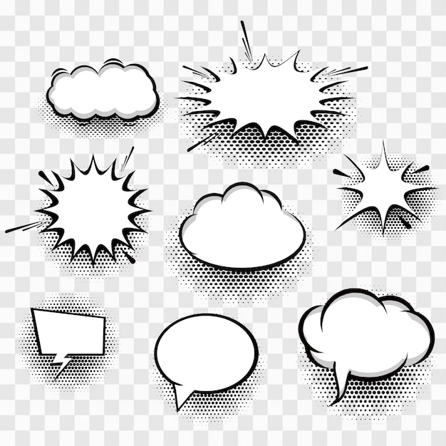 Comic speech bubbles