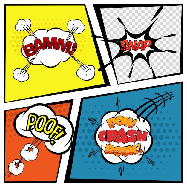 Gratis vector comic speech bubbles