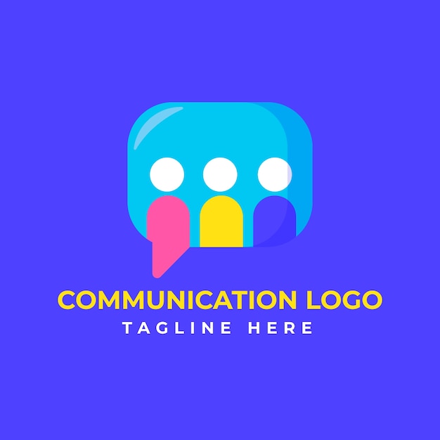 Communicatie logo sjabloonontwerp