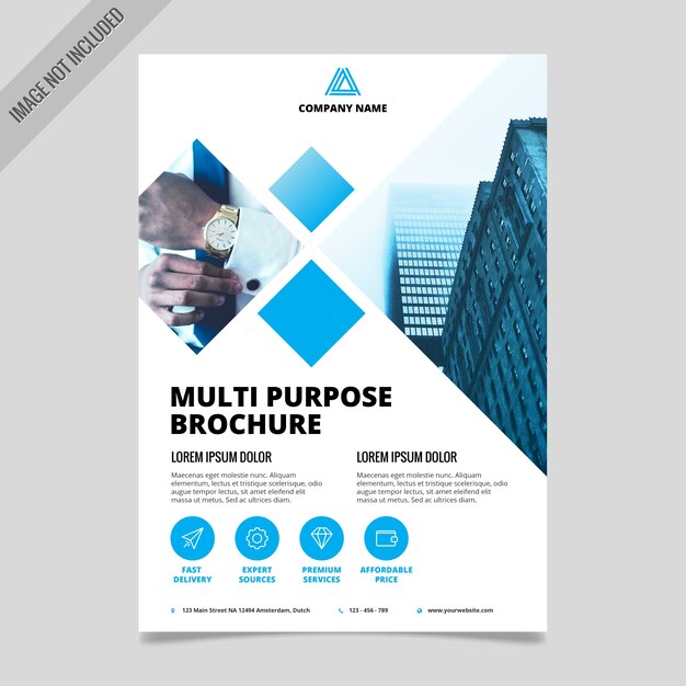 Company geometrische brochure sjabloon