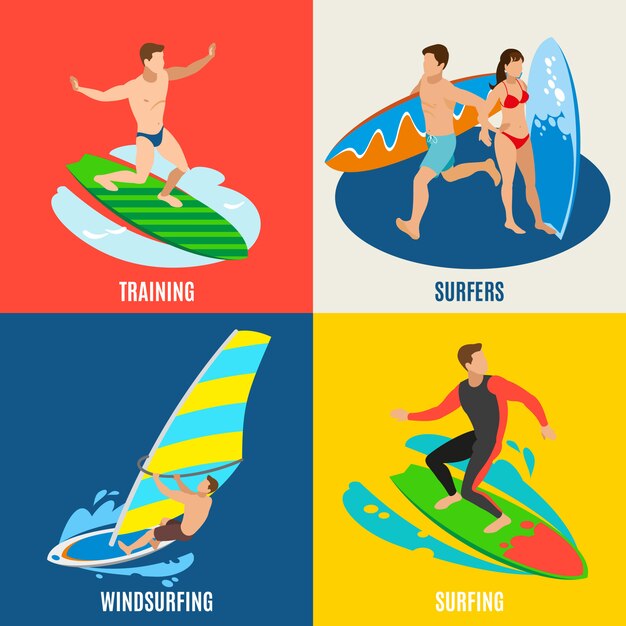 Composities van sailboard people training en windsurfen