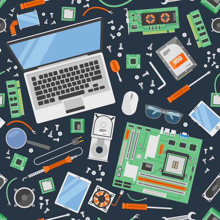 Gratis Vector computer service patroon