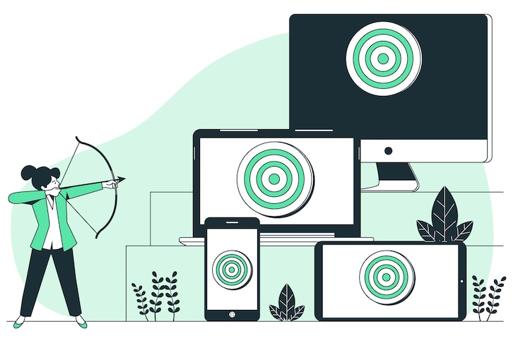 Gratis Vector concept illustratie voor targeting op meerdere apparaten
