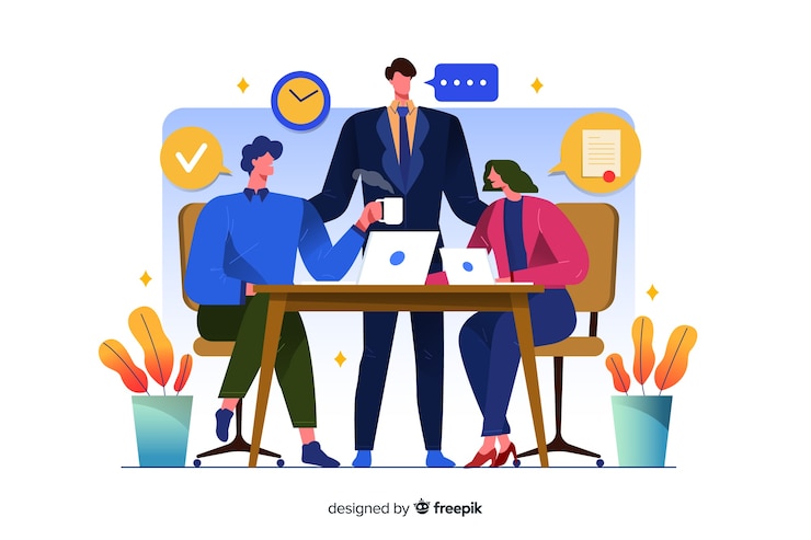 Gratis Vector concept medewerkers bestemmingspagina