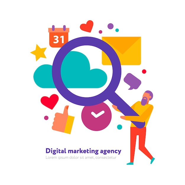 Concept voor digitaal marketingbureau