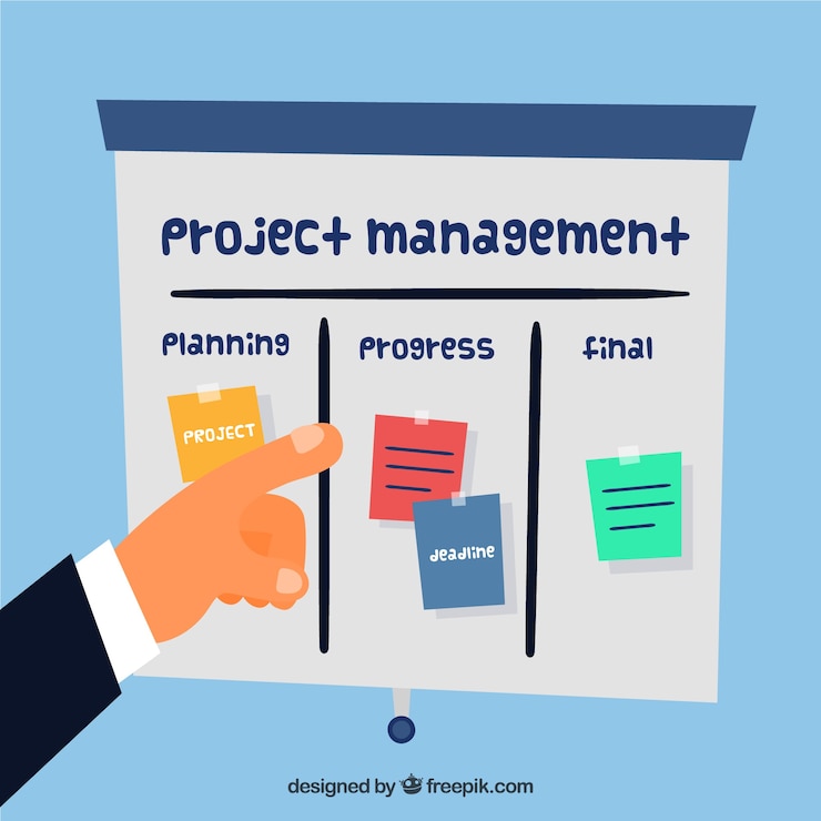 Gratis Vector concept voor projectbeheer