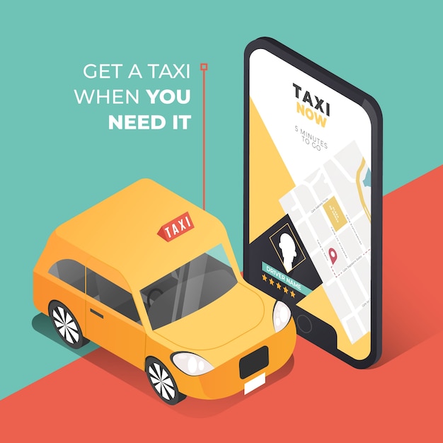 Concept voor taxi-app