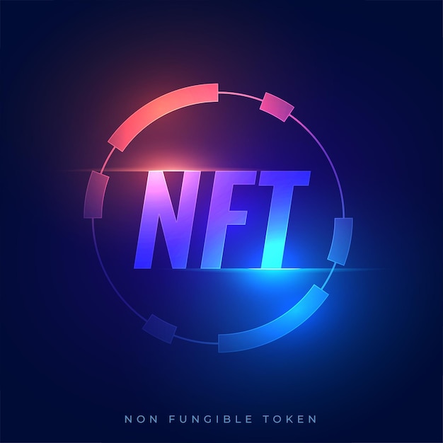 Gratis vector conceptontwerp van nft non-fungible token-technologie