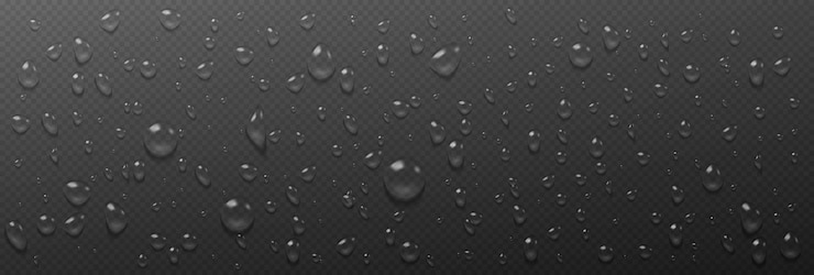 Gratis Vector condensatie waterdruppels op transparante achtergrond
