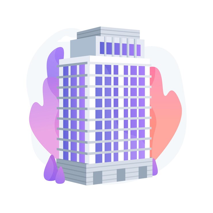 Gratis Vector condominium abstract begrip vectorillustratie. privéwoning in een gebouwencomplex, condominiumbeheer, huishouden in eigendom van de verhuurder, huis met meerdere verdiepingen, abstracte metafoor.