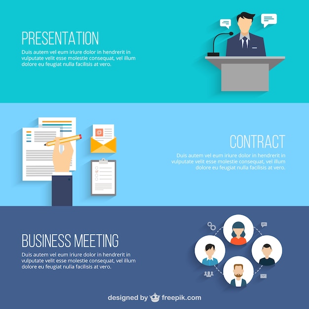 Gratis vector conference banners