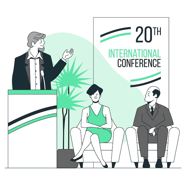 Conferentie concept illustratie