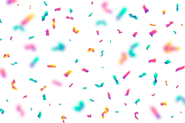 Confetti achtergrond in plat ontwerp