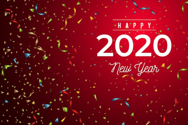 Confetti Nieuwjaar 2020 achtergrond