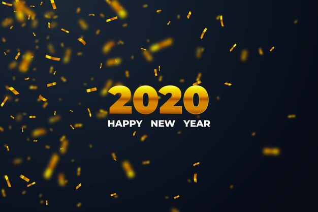 Confetti Nieuwjaar 2020 achtergrond