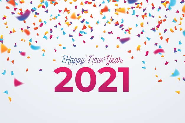 Confetti Nieuwjaar 2021 achtergrond