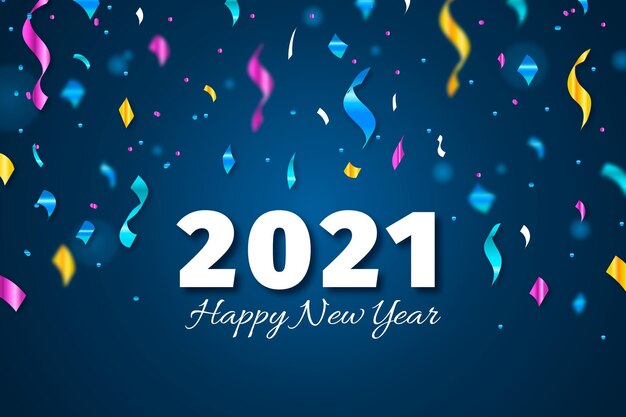 Confetti Nieuwjaar 2021 achtergrond