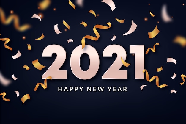 Confetti Nieuwjaar 2021 achtergrond