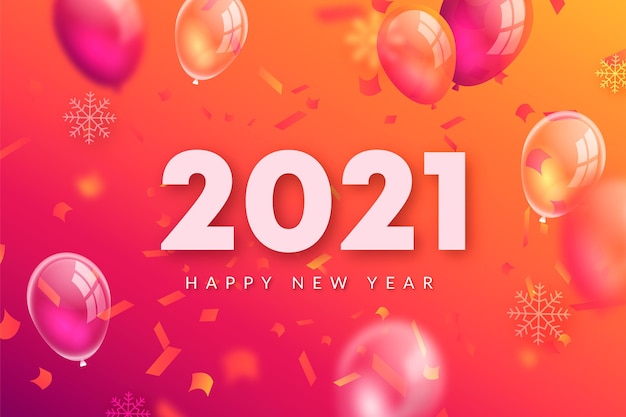 Confetti Nieuwjaar 2021 achtergrond