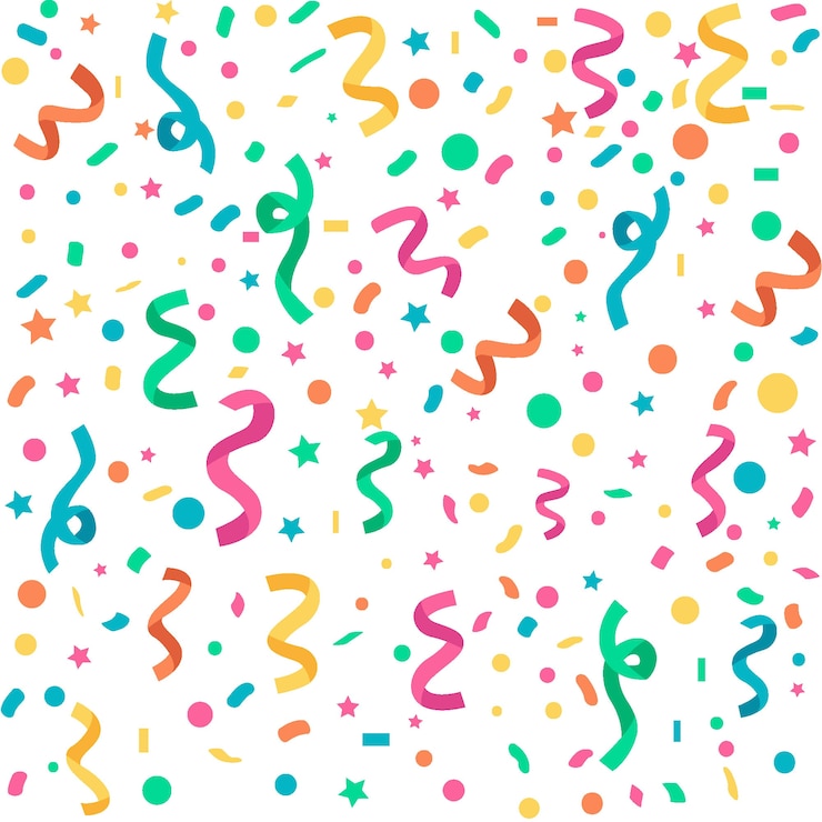 Gratis Vector confetti plat ontwerp als achtergrond