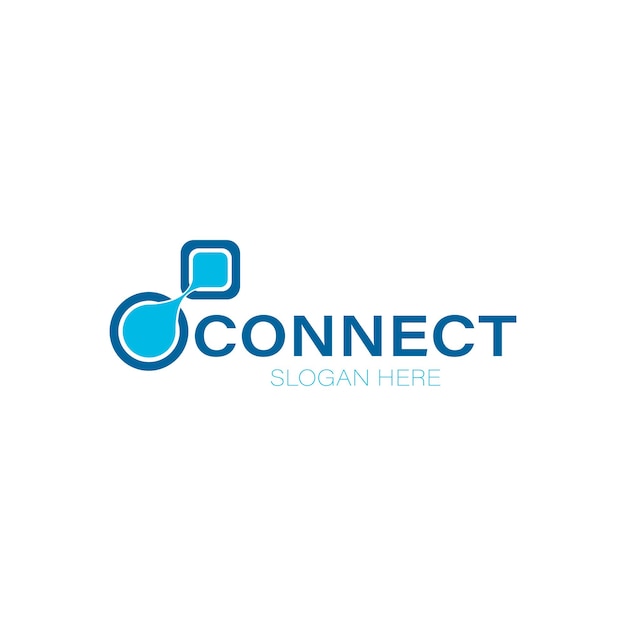 Connect community abstract groepsbloemblaadje logo
