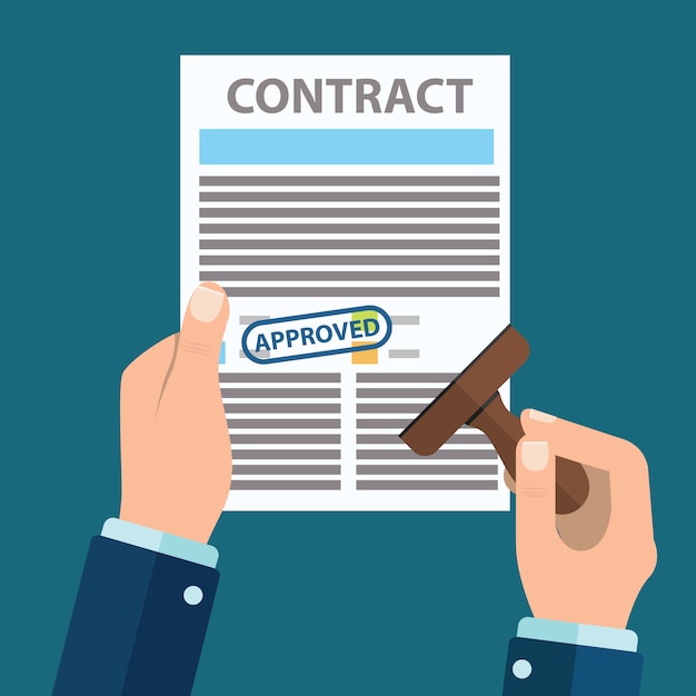 Contract achtergrond ontwerp