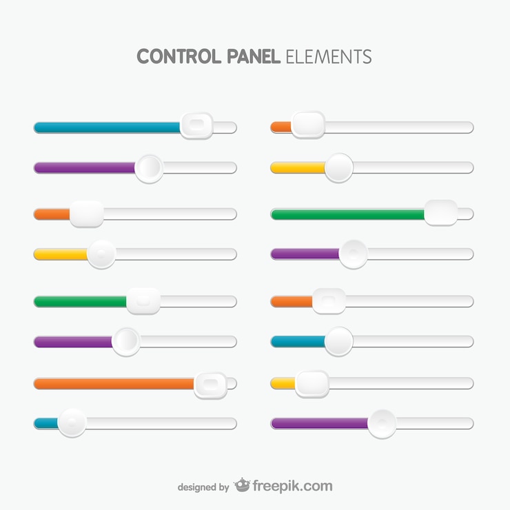 Gratis Vector control plaatelementen