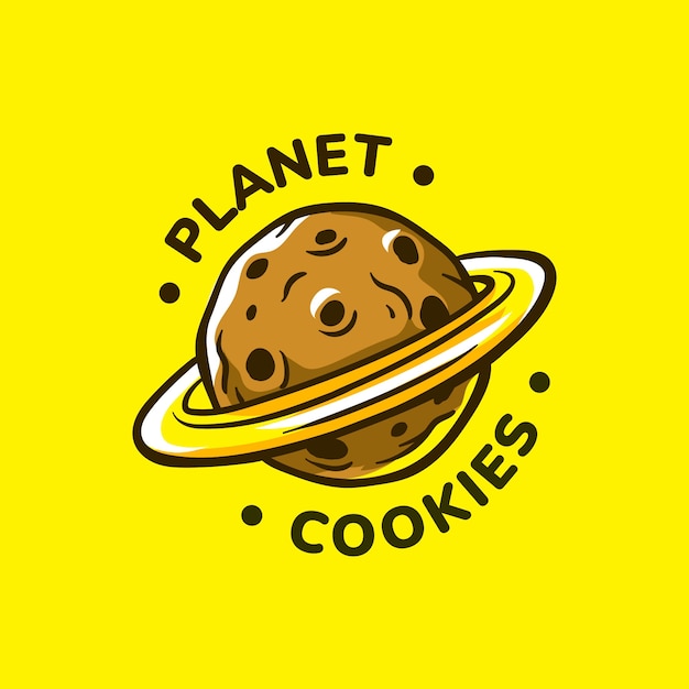 Gratis vector cookies logo ontwerpsjabloon