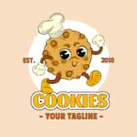 Gratis vector cookies logo ontwerpsjabloon