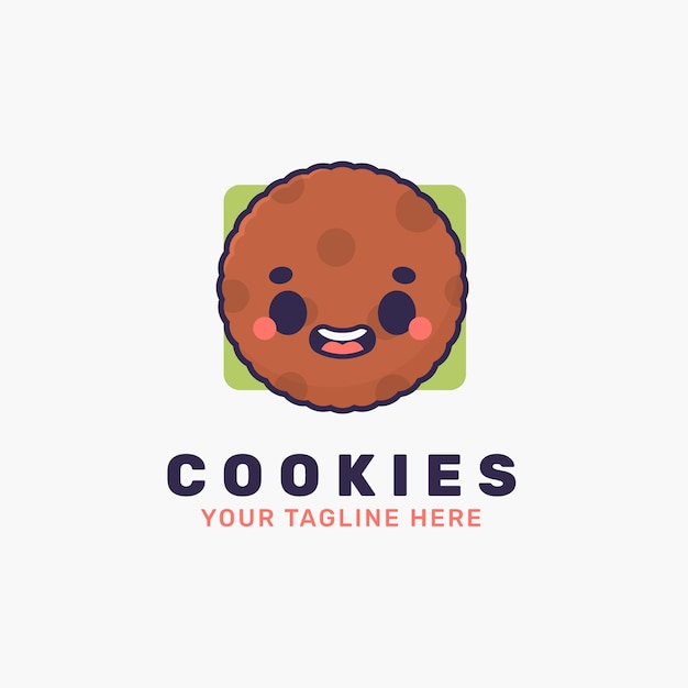 Gratis vector cookies logo ontwerpsjabloon