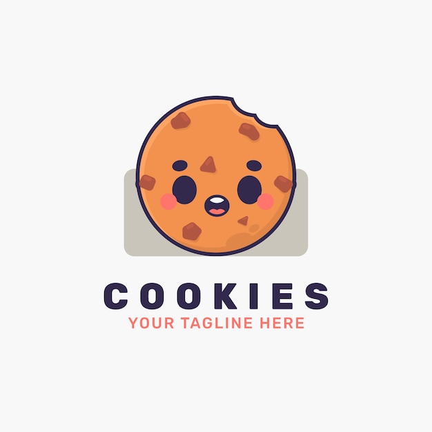 Gratis vector cookies logo ontwerpsjabloon