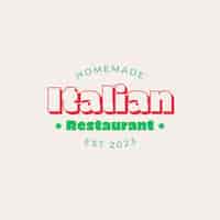 Gratis vector cool italiaans restaurant typografie-logo