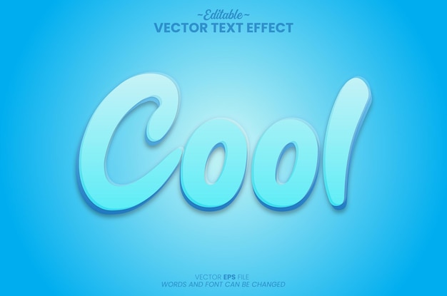 Cool teksteffectcool 3d-teksteffectcool bewerkbaar teksteffect Premium Vector